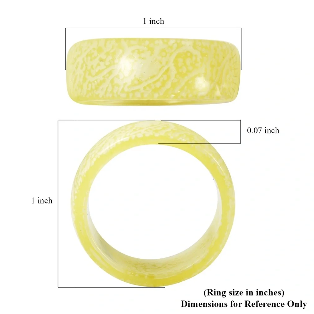 Yellow Resin Band Ring
